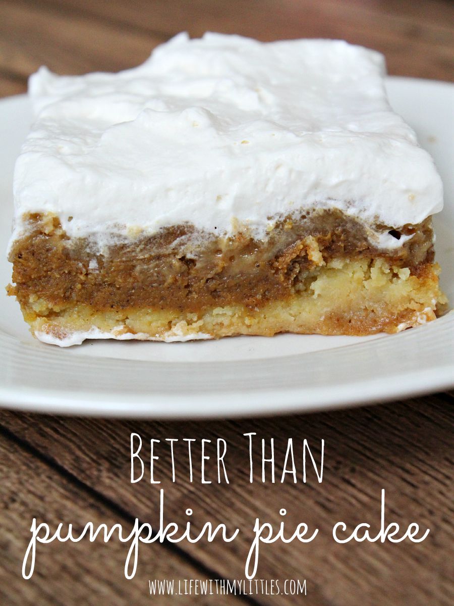 Better Than Pumpkin Pie Cake is the perfect Thanksgiving or fall dessert. With a cake layer on the bottom, and a crunchy brown sugar topping, it is divine!