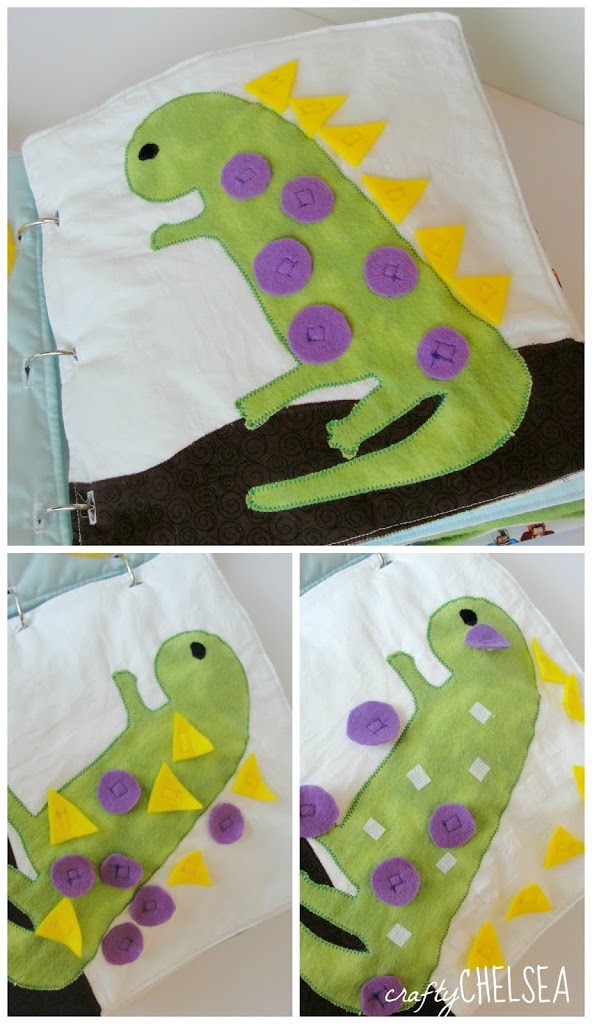 Dinosaur quiet book page