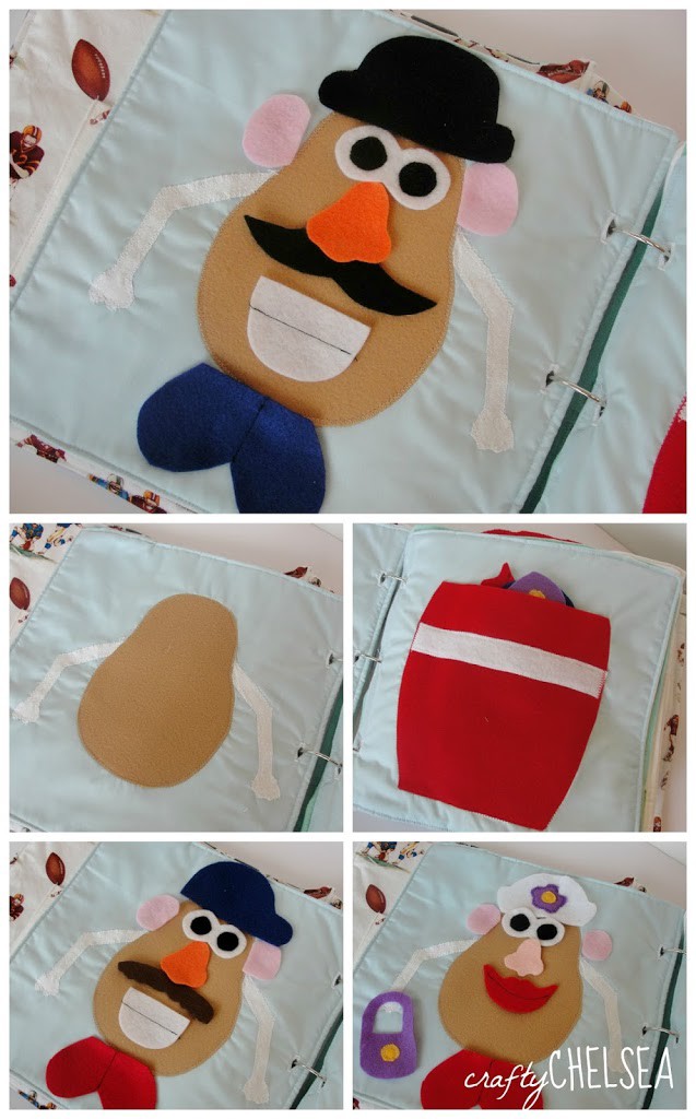 mr and mrs potato head quiet book page