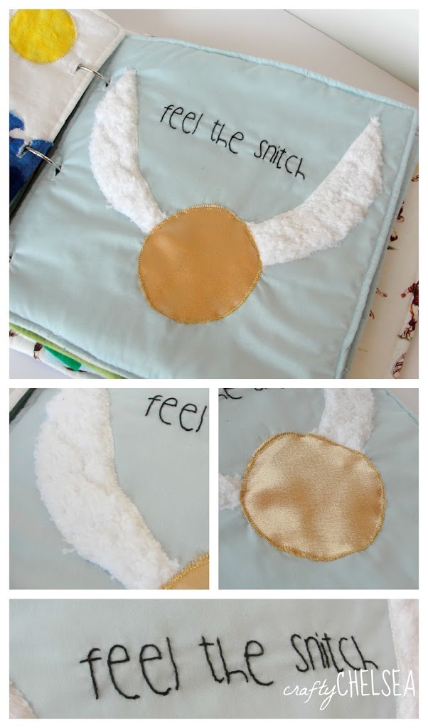 feel the snitch Harry Potter quiet book page feel the snitch Harry Potter quiet book page