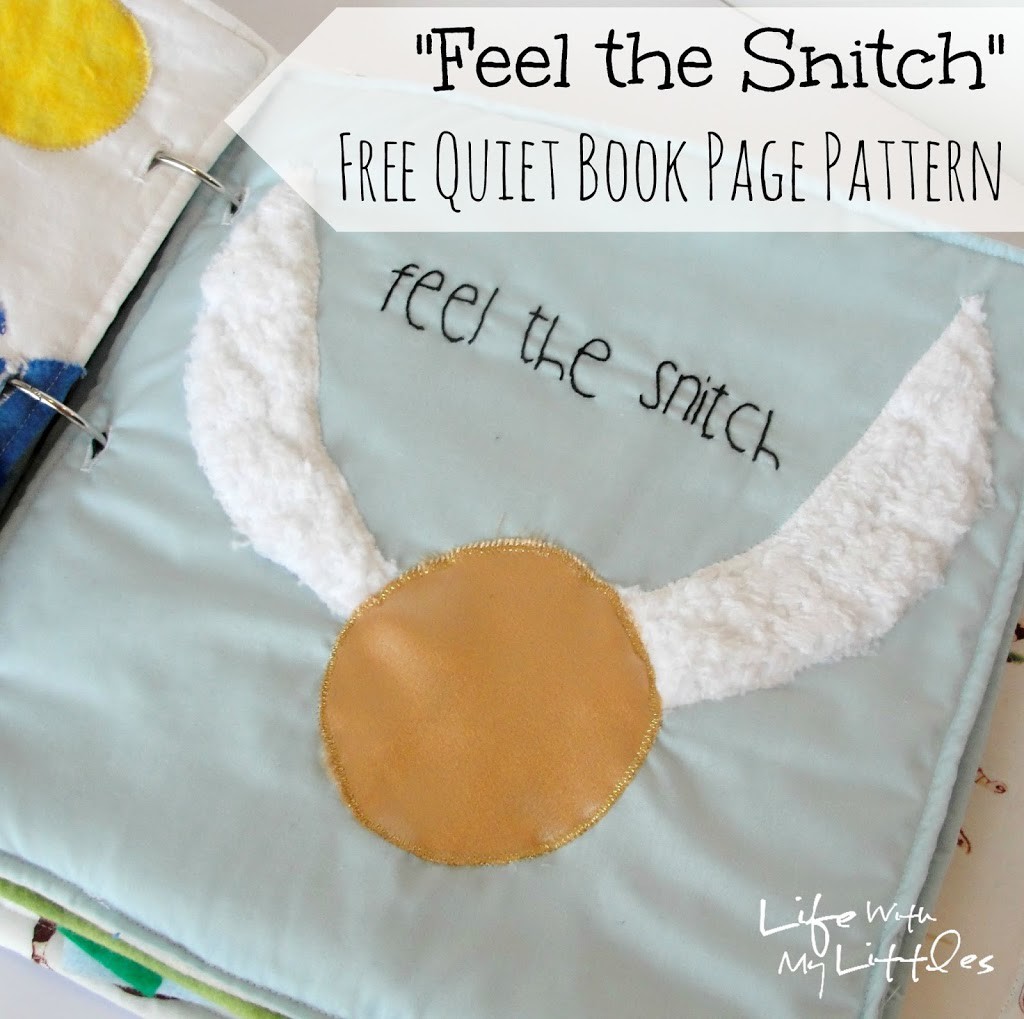 "Feel the Snitch" Quiet Book Page: free pattern download so you can make the perfect Harry Potter page for your quiet book!