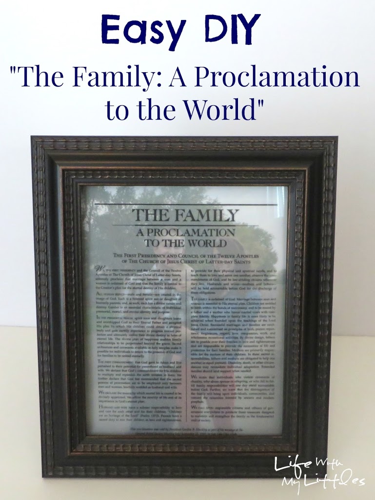 Easy DIY Family Proclamation Picture