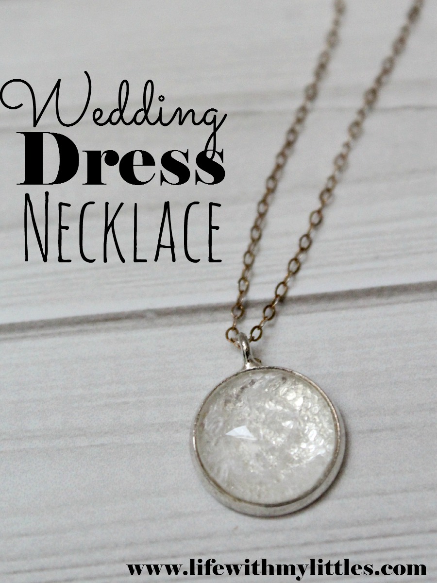 Things to Do With Your Wedding Dress: Wedding Dress Pendant Necklace Tutorial