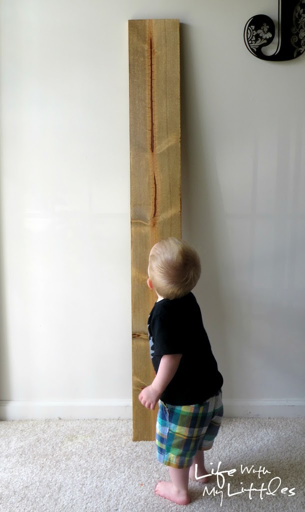 Easy DIY Growth Ruler: A cheap handmade growth chart that is simple and looks great in any room. The perfect way to chart your kids' growth!