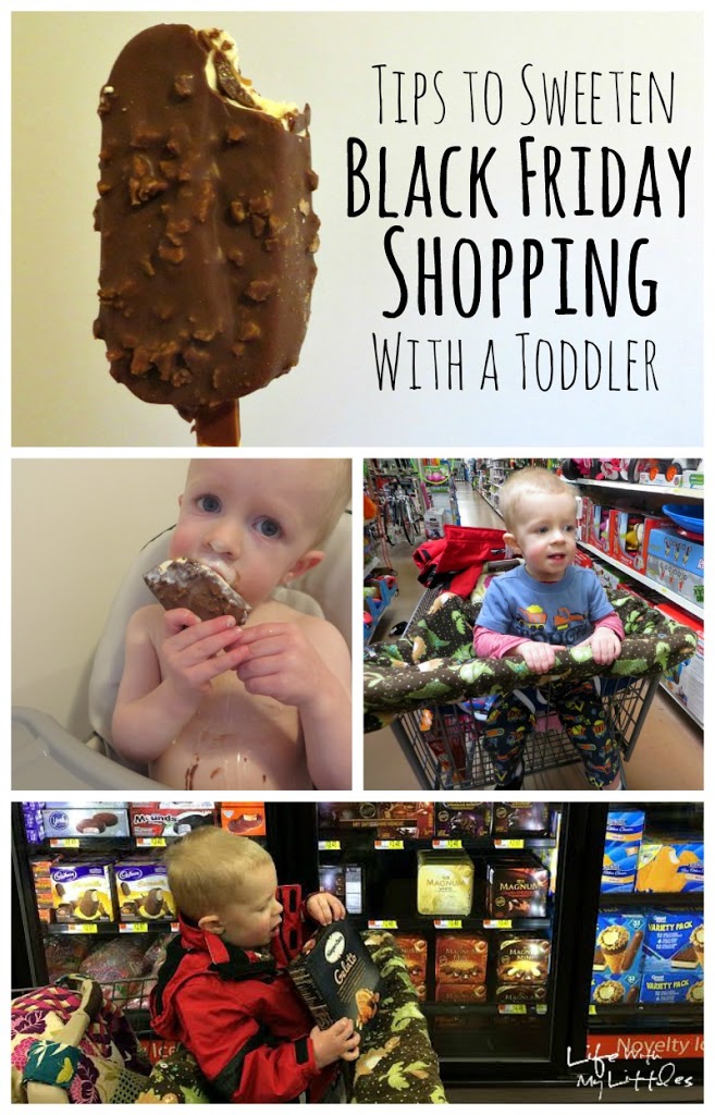 Tips to sweeten Black Friday shopping with a toddler: tips that will make it easier if you have to bring your toddler when you shop on Black Friday! 