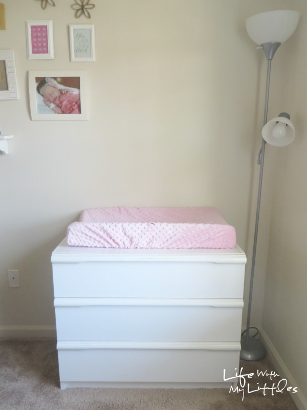 DIY Gold, Mint, and Pink Nursery: A simple, cheap baby girl nursery using a cute color scheme and lots of DIY projects!