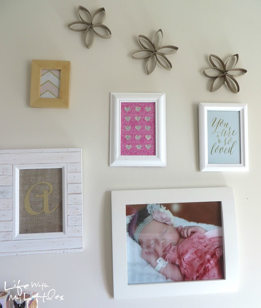 DIY Gold, Mint, and Pink Nursery: A simple, cheap baby girl nursery using a cute color scheme and lots of DIY projects!