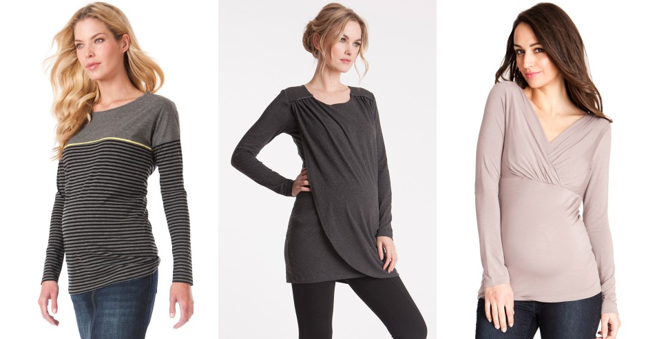 9 Reasons Why You Should Buy a Nursing Top: There are lots of cute styles of shirts made specially for breastfeeding, and here are 9 great reasons why you need at least one!