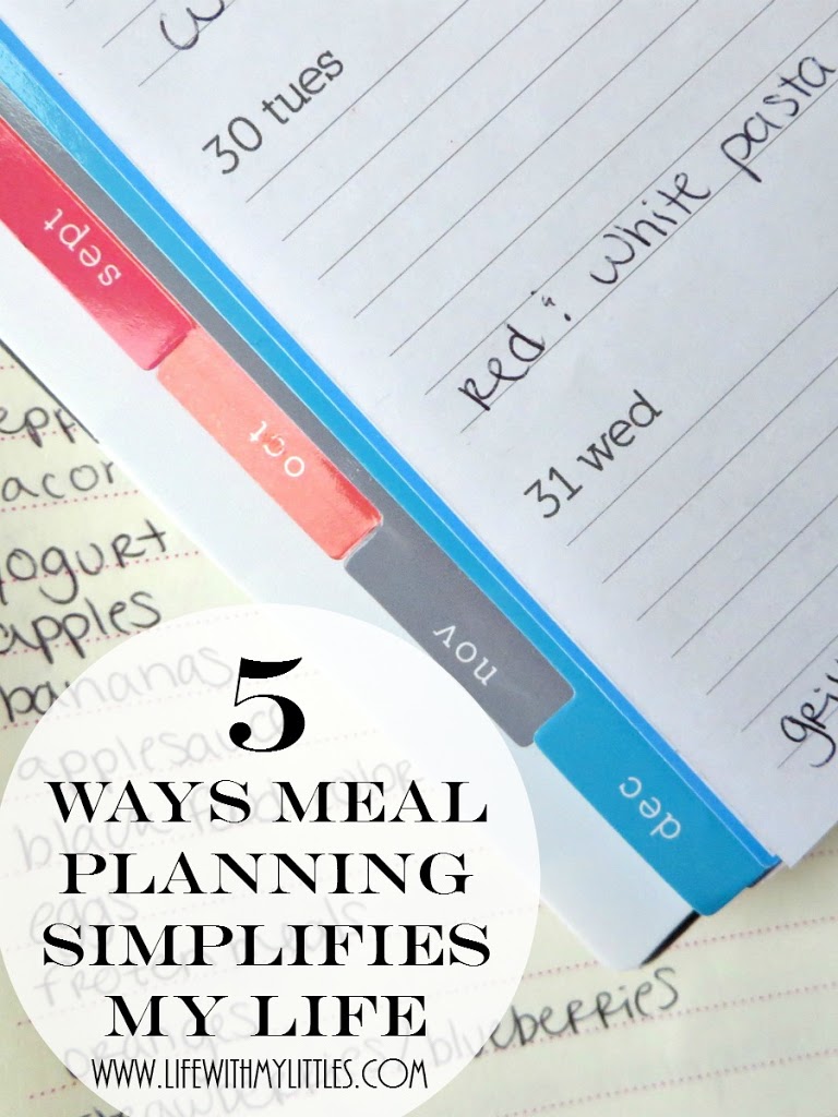 5 ways meal planning simplifies my life: why meal planning is super easy and why everyone should try it!