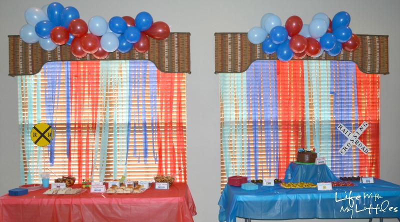 Ideas for a little boy train birthday party. Complete with food ideas, decorations, party favors, and keepsake ideas!