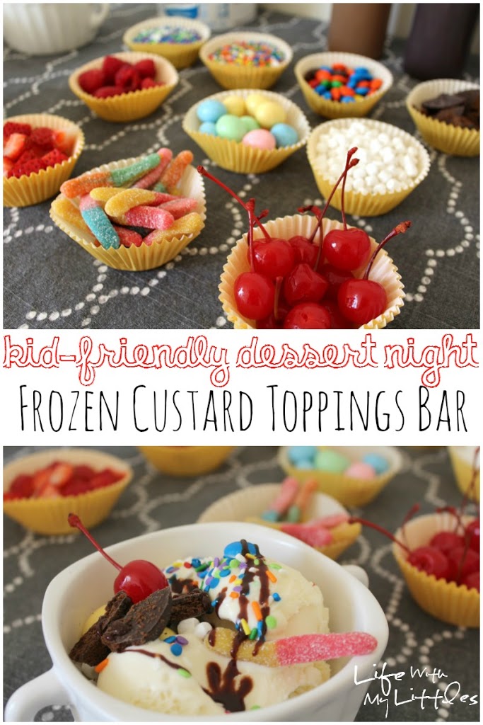 Kid-Friendly toppings bar with new EDY's Frozen Custard!! An easy dessert everyone will love that's perfect for the whole family. Kid-Friendly toppings bar with new EDY's Frozen Custard!! An easy dessert everyone will love that's perfect for the whole family.