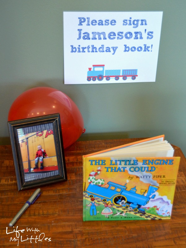 Ideas for a little boy train birthday party. Complete with food ideas, decorations, party favors, and keepsake ideas!