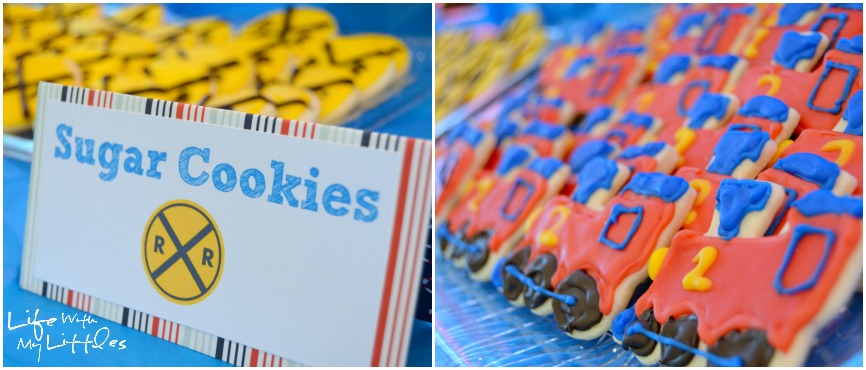 Ideas for a little boy train birthday party. Complete with food ideas, decorations, party favors, and keepsake ideas!