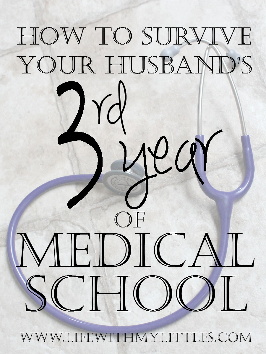 How to survive your husband's third year of medical school written by a med school wife! 