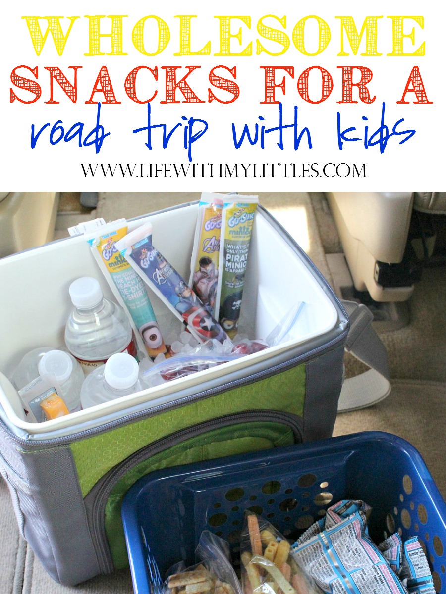 Here are great wholesome snacks for a road trip with kids. A great list of what to pack that will help you make better choices on the road and save money!
