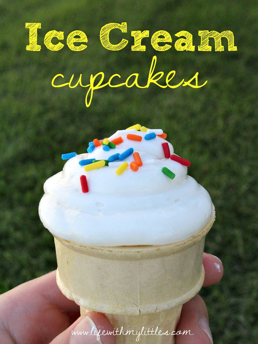 These ice cream cupcakes are the perfect summer treat! It's so cute how she bakes the cupcakes in ice cream cones! 