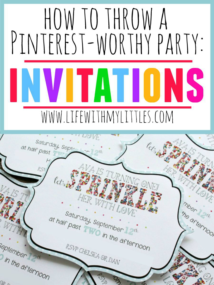 How to Throw a Pinterest-Worthy Party: Invitations