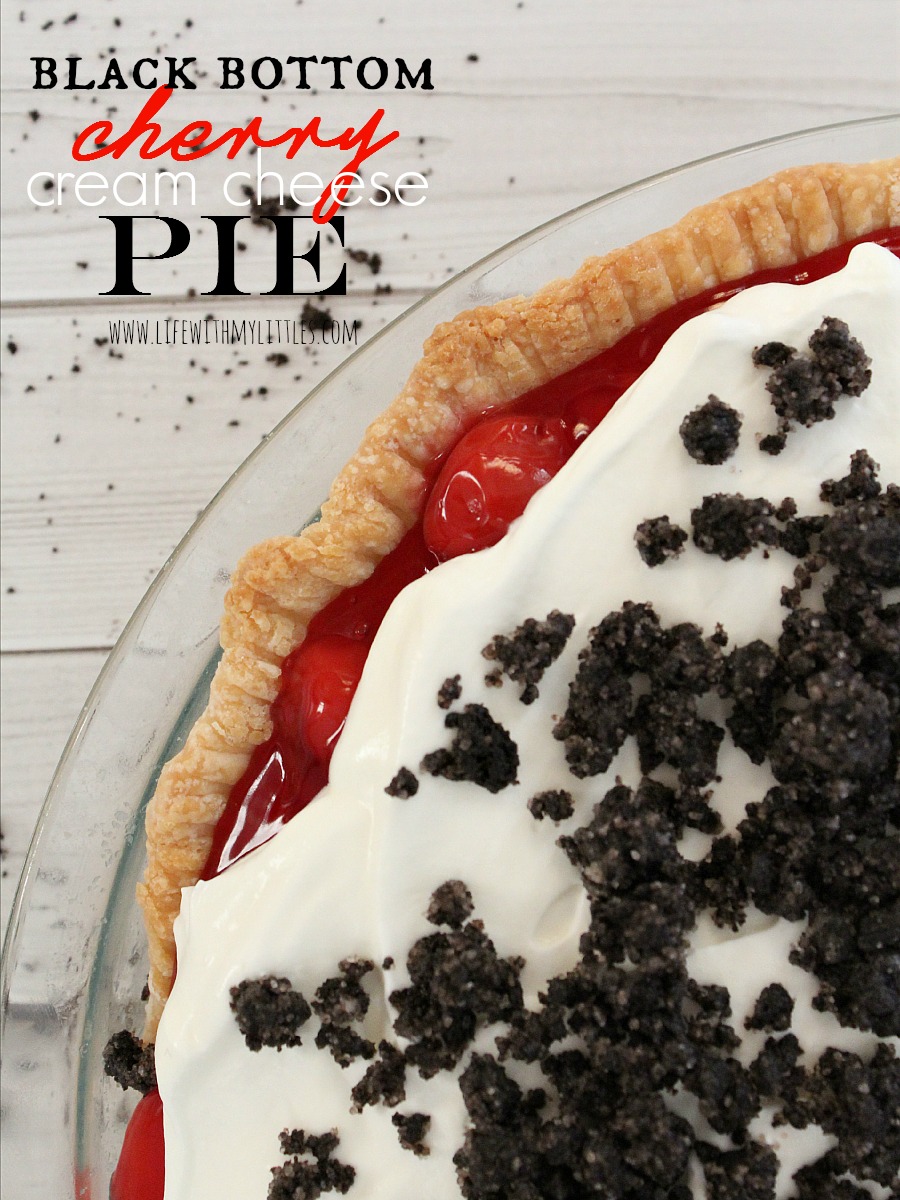 Black Bottom Cherry Cream Cheese Pie