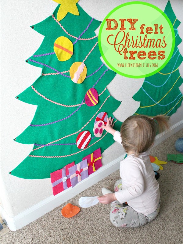 DIY Felt Christmas Trees for Toddlers Life With My Littles