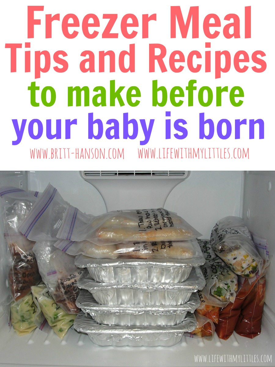 Freezer meal tips and recipes to make before your baby is born. A helpful post with lots of tips and freezer meal recipes. Read this before you start making freezer meals for postpartum!