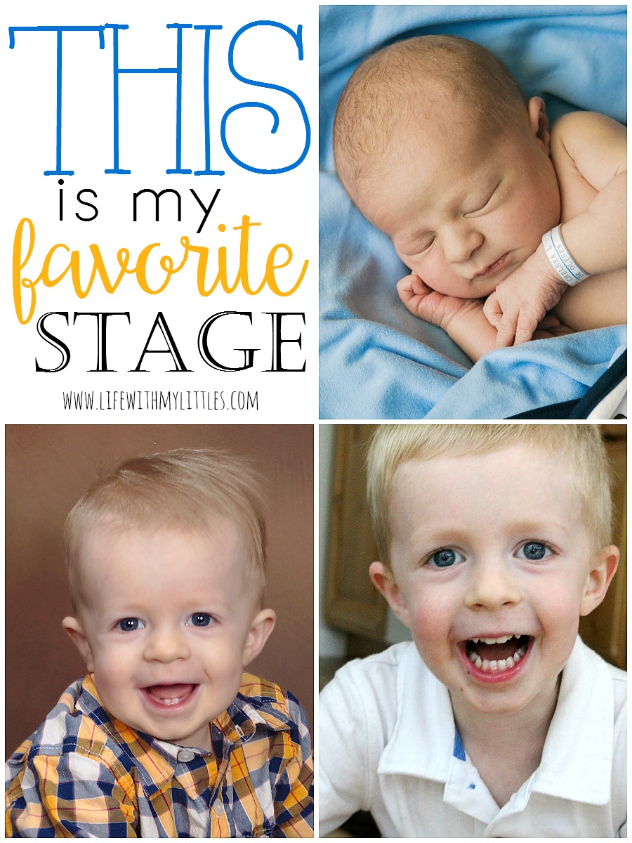 Love this sweet post from a mama about the different stages kids go through and how each is her favorite.