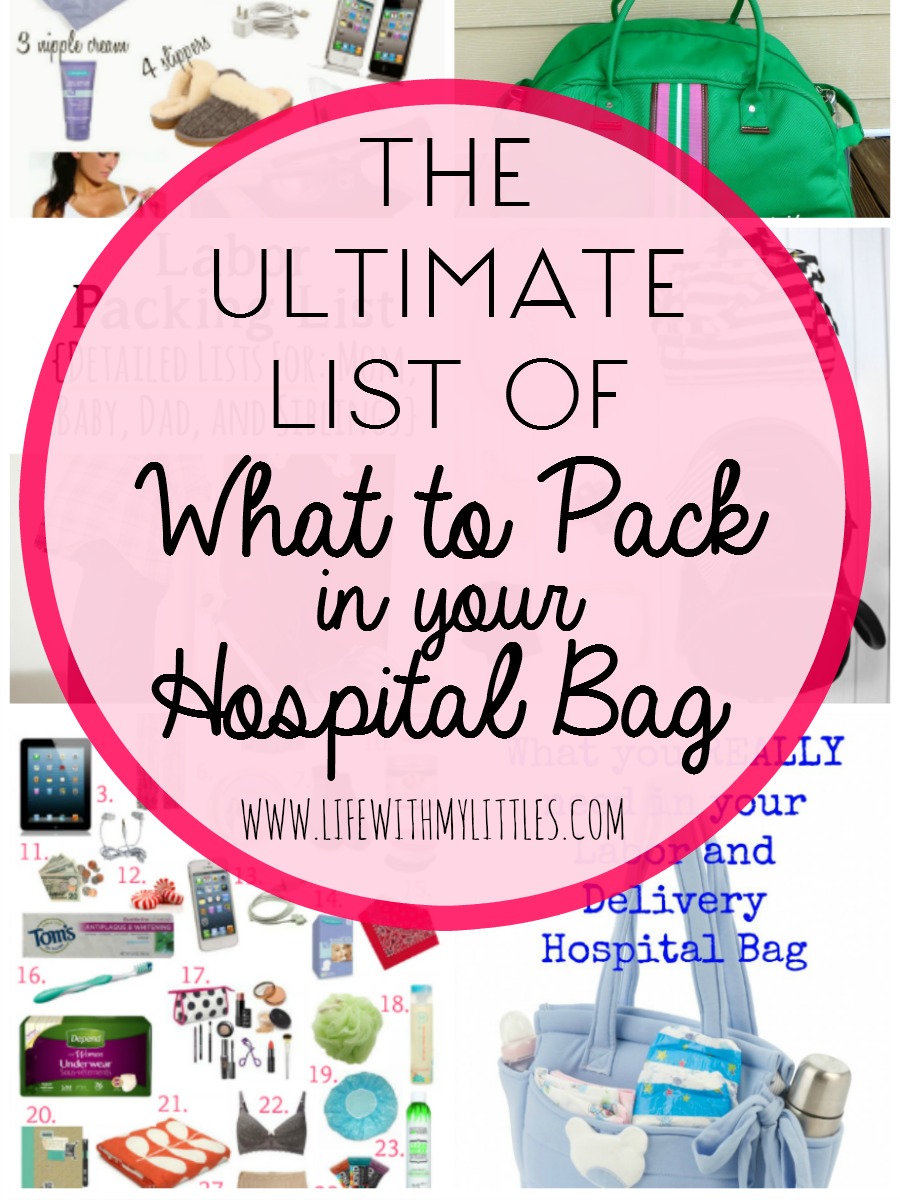 The ultimate list of what to pack in your hospital bag. This is a great roundup of the best posts all about packing your hospital bag for labor and delivery!