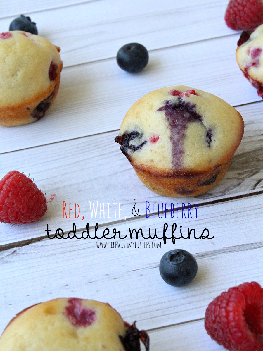 Red, White, and Blueberry Toddler Muffins