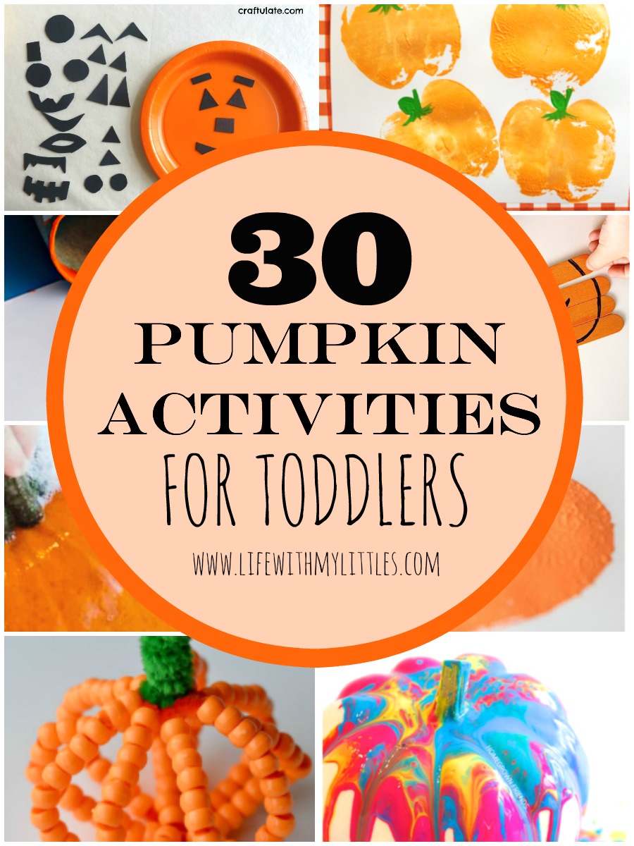 These 30 pumpkin activities for toddlers are perfect for fall! If you're looking for some fun pumpkin-related crafts and activities to do with your toddler, you'll find some great ideas here!