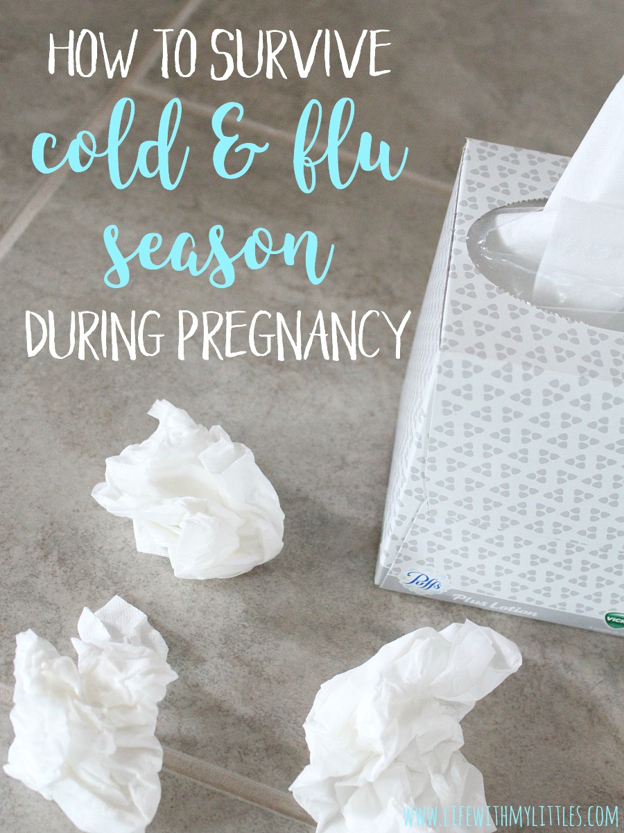 Getting sick when you're pregnant is the worst. Here are some great tips on how to survive cold and flu season during pregnancy, including how to prevent sickness and treat symptoms!