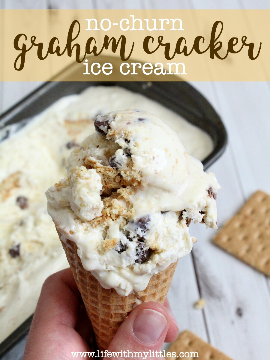 This no-churn graham cracker ice cream recipe is so good and easy! It tastes a lot like a copycat BYU Creamery Graham Canyon ice cream, but made at home!