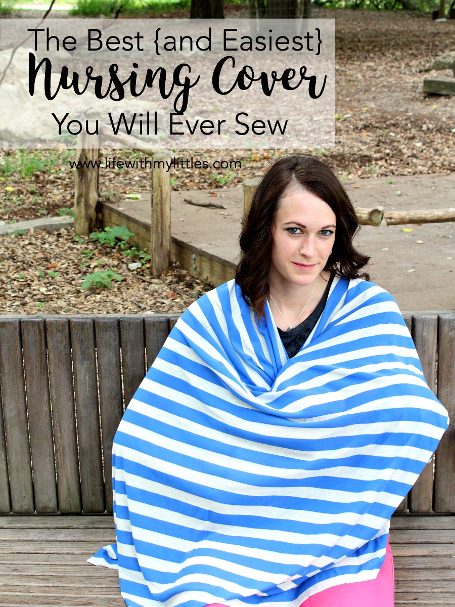 The best (and easiest) diy nursing cover you will ever sew. This really is the easiest tutorial for a full-coverage nursing cover. So much cheaper than buying a nursing poncho online, too! Five minutes and five dollars and you'll have your very own nursing cover!
