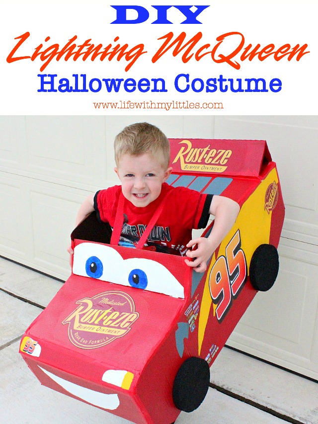 This DIY Lightning McQueen costume is amazing! Great step-by-step tutorial for anyone wondering how to build a Lightning McQueen Halloween costume this year! Especially with Cars 3 just coming out!
