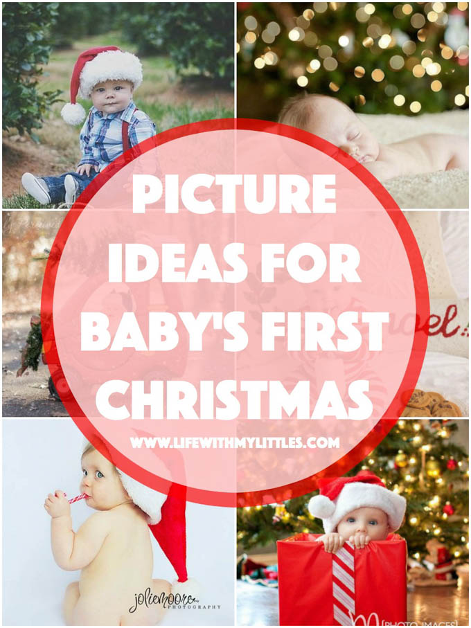 These 18 picture ideas for baby's first Christmas are so cute! If you're planning a baby photo shoot to celebrate, check this out!