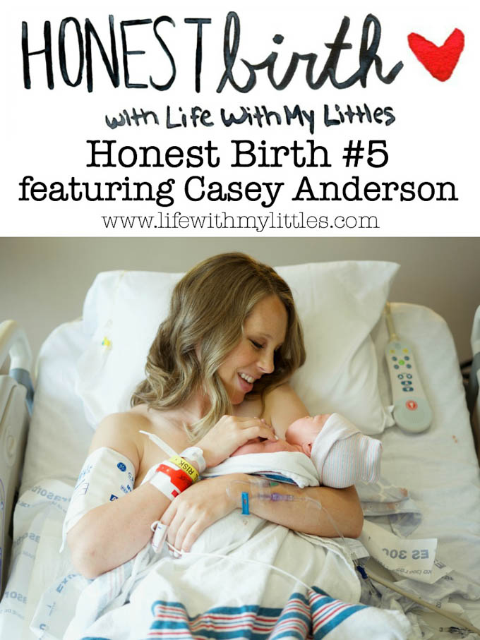 Mama Casey Anderson of Collectively Casey shares the hospital birth story of her second daughter on the Honest Birth birth story series! Casey was induced at 39 weeks and after getting an epidural (that didn't have time to kick in), her daughter was born vaginally!