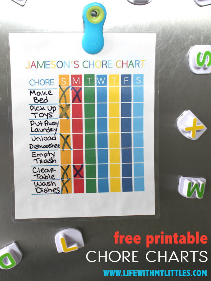 Free Printable Chore Chart for Kids