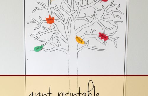 This free giant printable gratitude tree is such a great visual representation of gratitude in November! Print it off and count down the days to Thanksgiving! Perfect for kids of all ages and adults!
