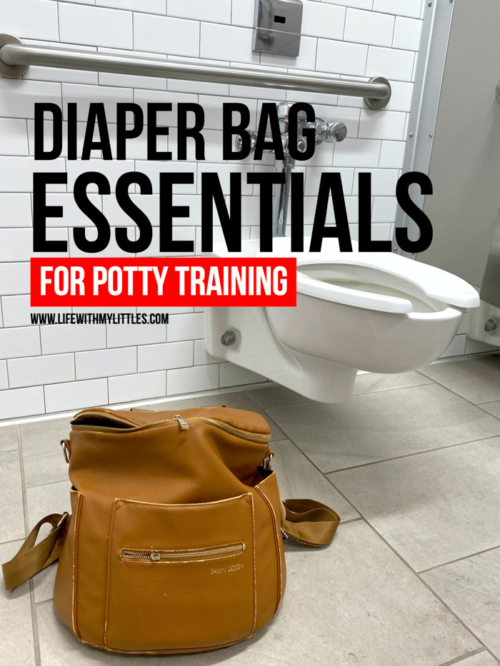 Leaving the house when you're potty training can be scary, but it doesn't have to be when you're prepared! Make sure have these diaper bag essentials for potty training packed, and you won't worry about accidents on-the-go anymore!