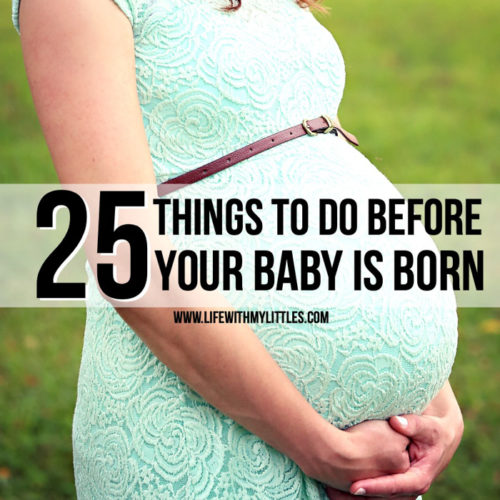 Preparing for the birth of your baby? Here's a list of 25 things to do before your baby is born to help make the transition easier and help you feel ready! Great ideas for things to do in your third trimester!