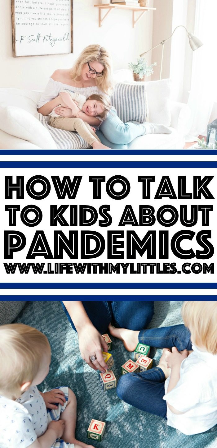 How to talk to your kids about pandemics in an age-appropriate, non-scary way. Great tips if you're not sure where to start talking about the spread of disease with your kids!