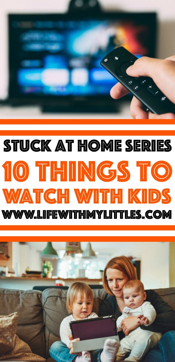 These 10 things to watch with kids are such a great alternative to regular TV you might be burned out on! Check out this great resource while you're stuck at home and find something besides the same old TV shows and movies!