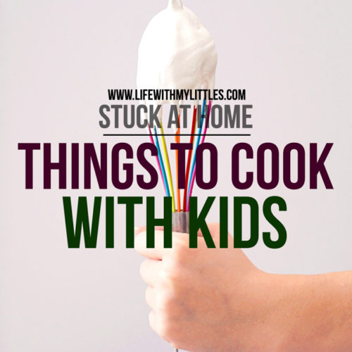 Stuck at home with nothing to do? Try baking or cooking with your kids! Here are 35 things to cook with kids, featuring recipes with five or less ingredients and no-bake recipes!