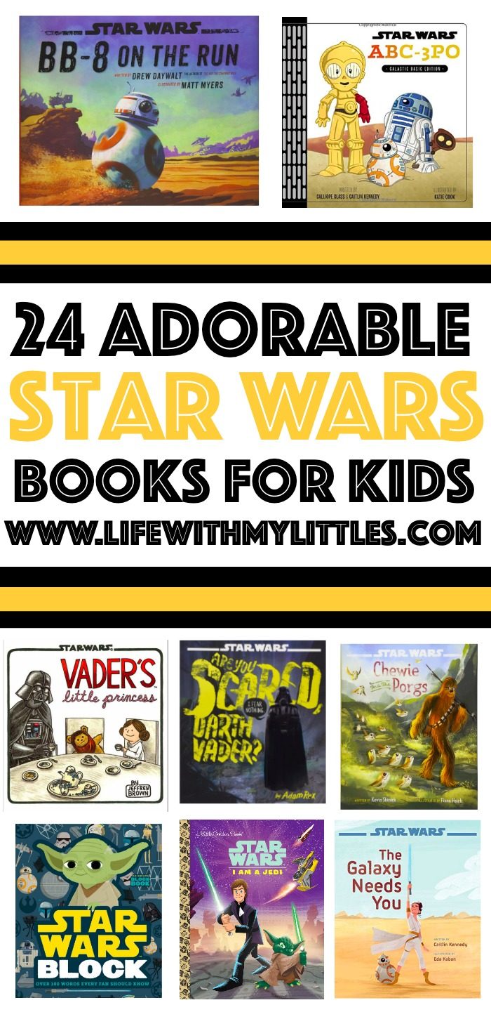These 24 Star Wars books for kids are sure to put a smile on your little padawan's face! A great collection of kid-friendly Star Wars books for the new or life-long fan!