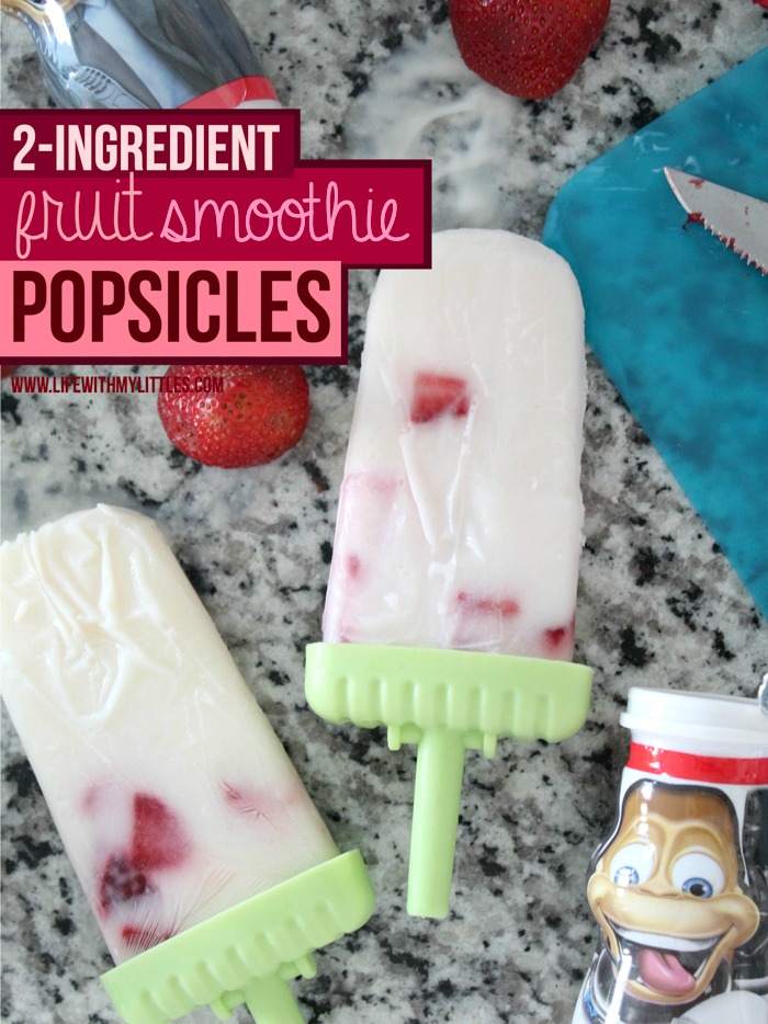 These two-ingredient fruit smoothie popsicles are so easy to make! Even kids can try out this simple recipe. Just grab some Danimals® and some fresh strawberries, and you've got everything you need to make a delicious frozen treat!