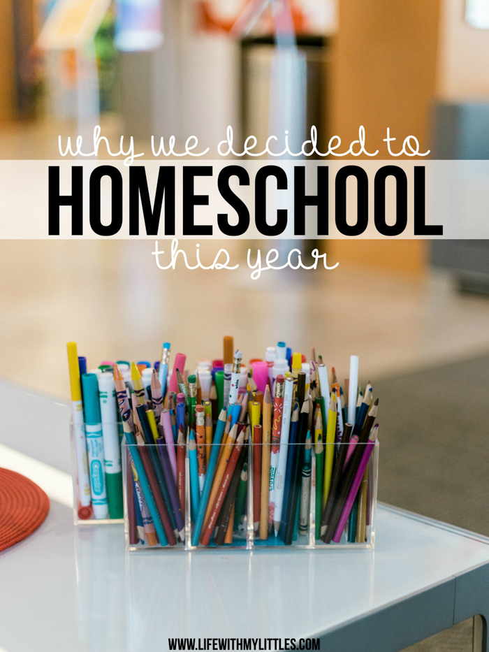 Deciding what to do about school this year has been a tough choice that many parents have struggled with. Here's why we decided to homeschool this year.