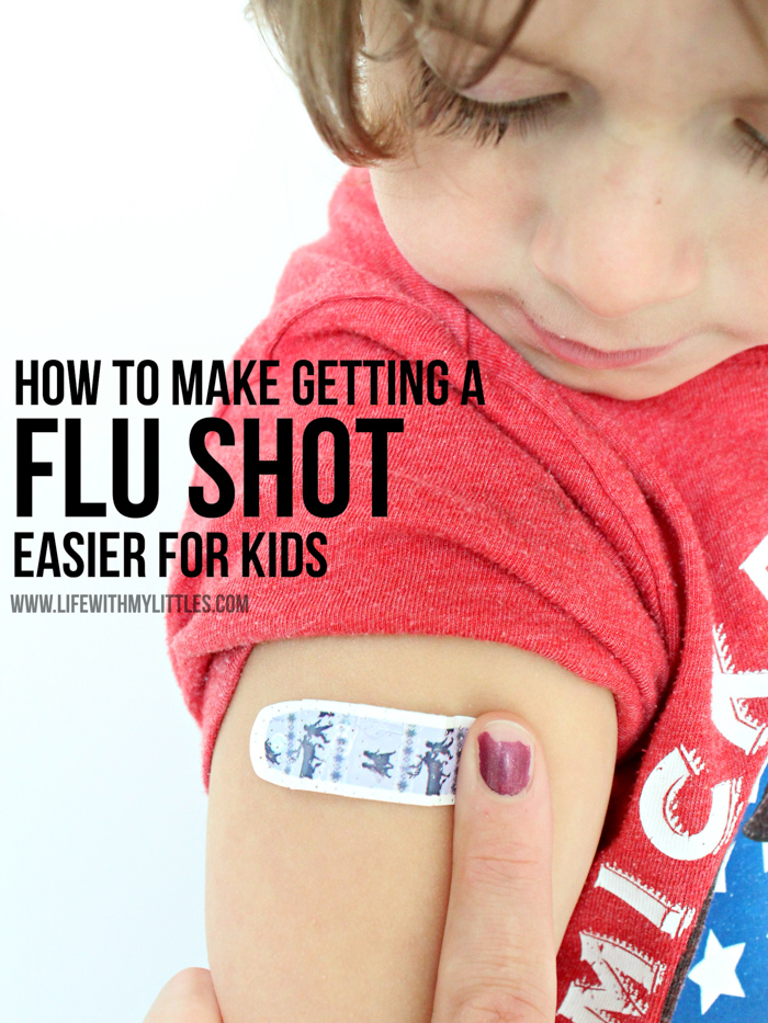 Do these simple things before, during, and after to make getting a flu shot easier for kids. Great tips for anyone who has a child who is scared of getting a flu shot!