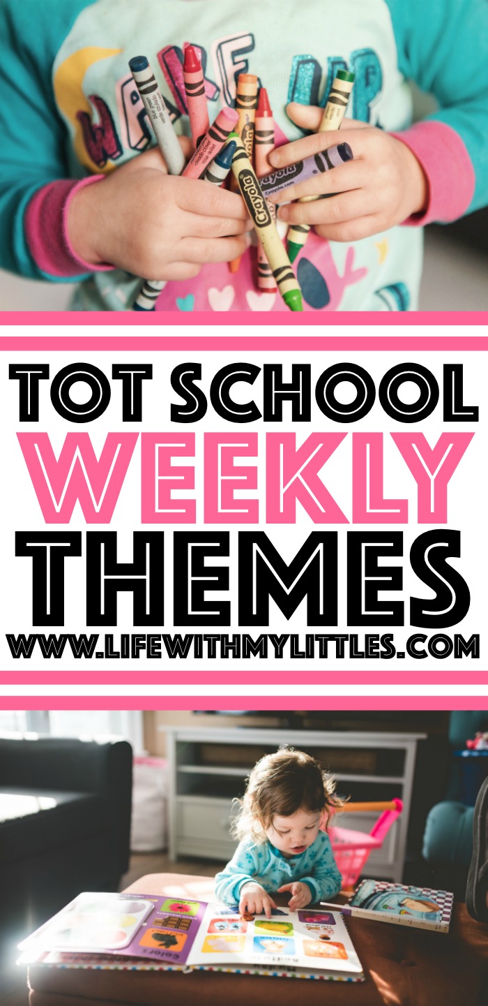 Looking for ideas for Tot School weekly themes? Here's a great list of more than 50 weekly themes ideas that would make for such fun lessons and activities!