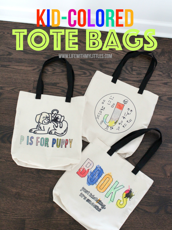 Kid-Colored Tote Bags with Cricut Explore Air 2 - An Easy DIY Holiday Gift!