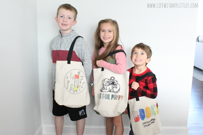 Kid-Colored Tote Bags with Cricut Explore Air 2 - An Easy DIY