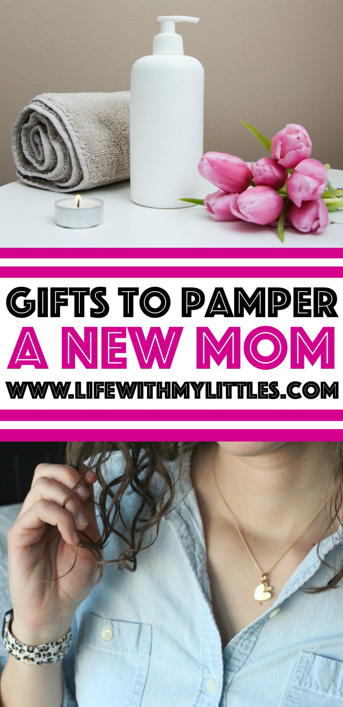 Being a new mom is exhausting, and sometimes you forget to pamper yourself! Here's a great gift list of things you can give to pamper a new mom in the rough postpartum period.