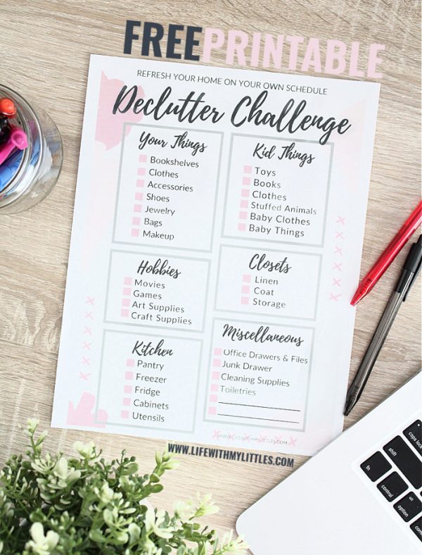 Declutter Challenge Printable